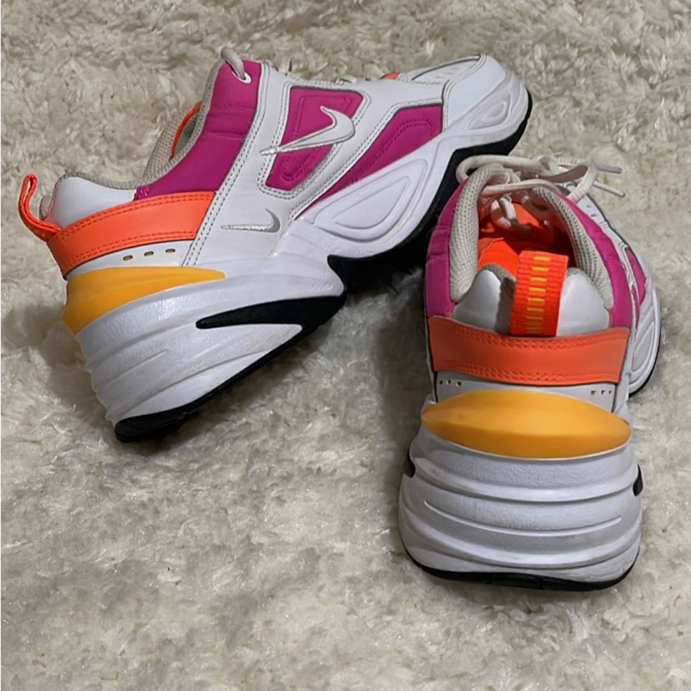 Nike M2K Tekno White Pink Orange Yellow Sneakers